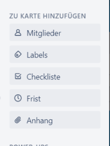 Möglichkeiten bei Trello